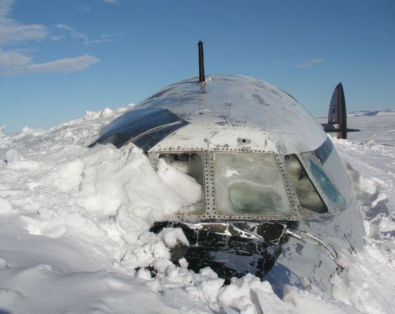 Airplane abandoned in Antarctica