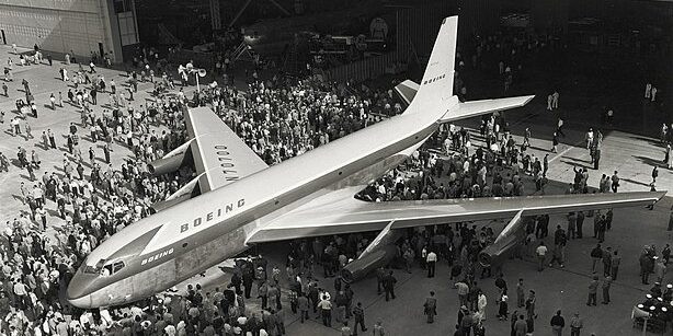 Boeing 367-80 during its roll-out in 1954