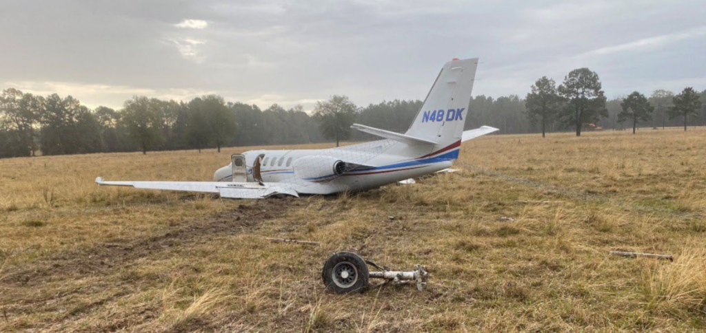 Airplane at Accident Site Rear View (Source: FAA)