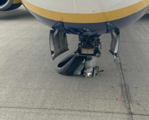 Ryanair Boeing 737-800 incident at Dublin, image from Twitter