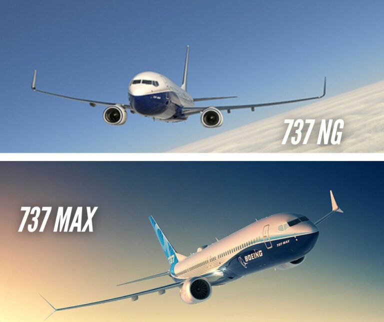 What are the differences Between Boeing 737 NG and 737 MAX?