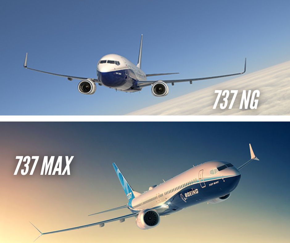 Differences between 737 MAX and 737 NG